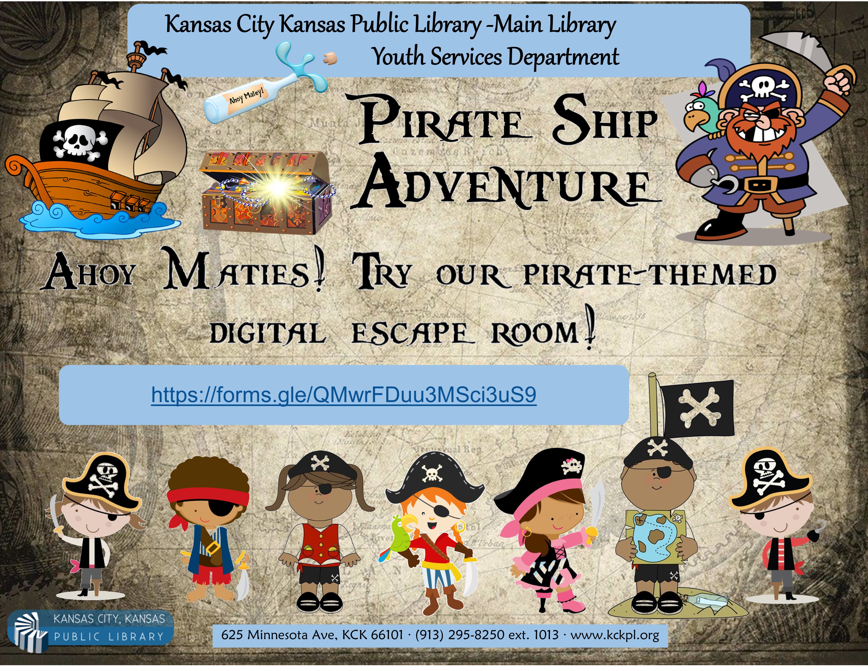 Digital Pirate Escape Room Flyer