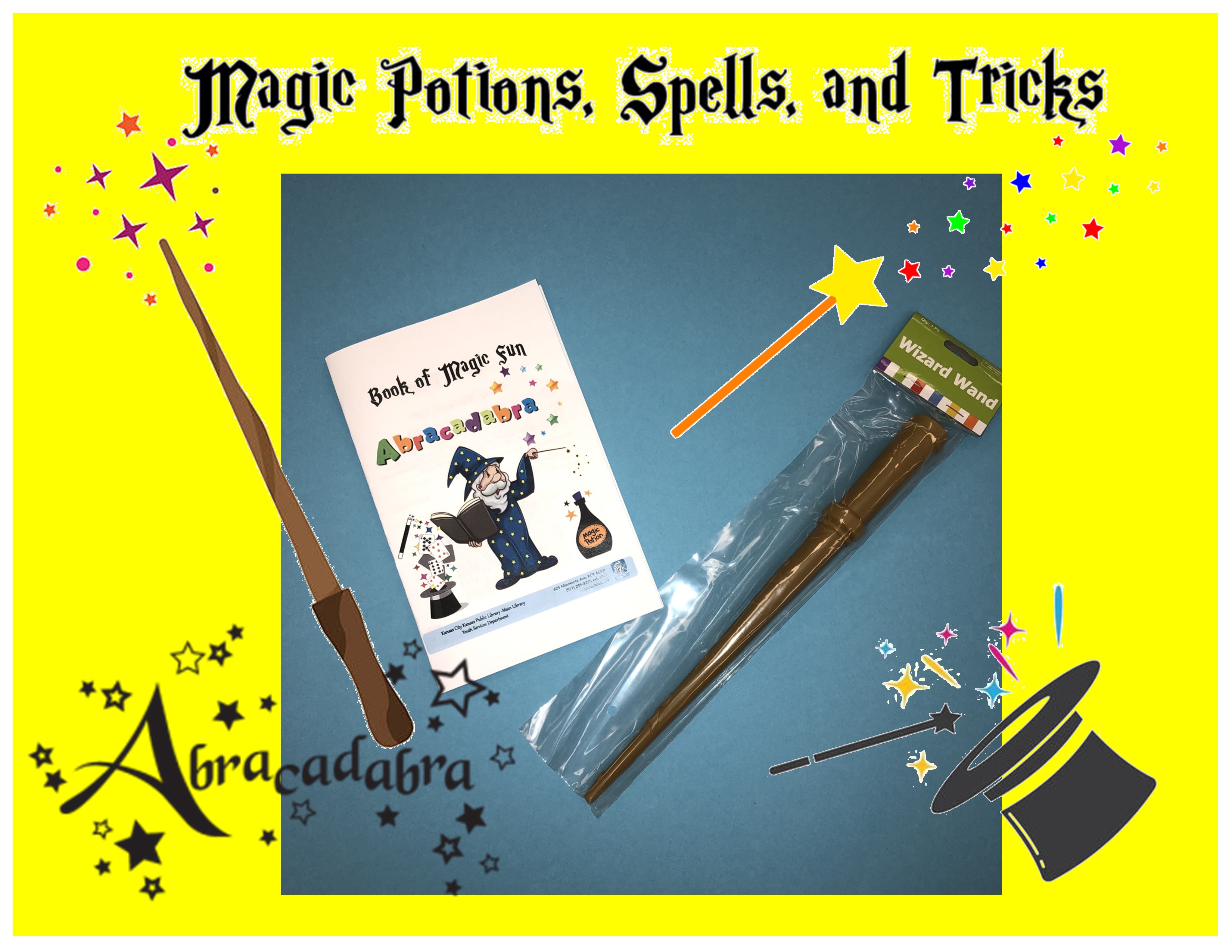 Magic wand and booklet flyer