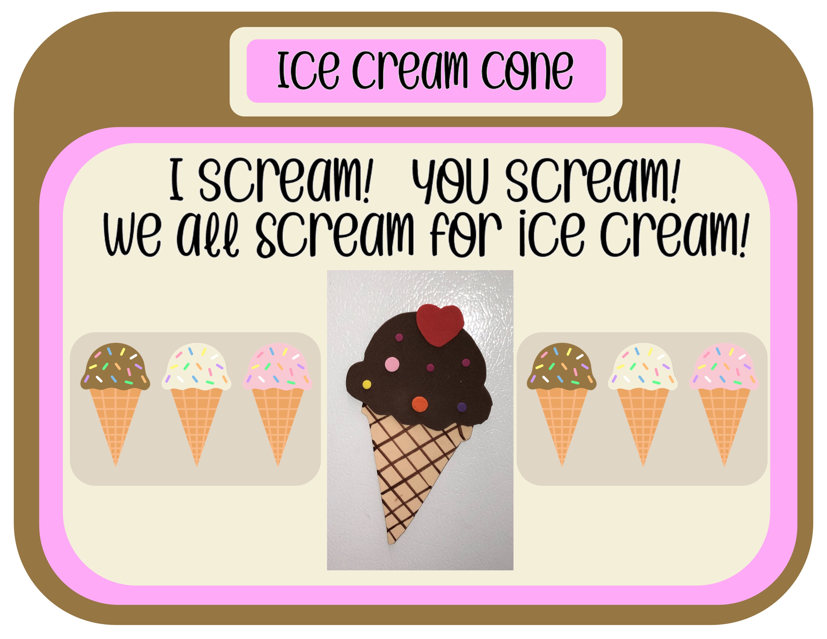 Ice Cream Cone craft kit flyer