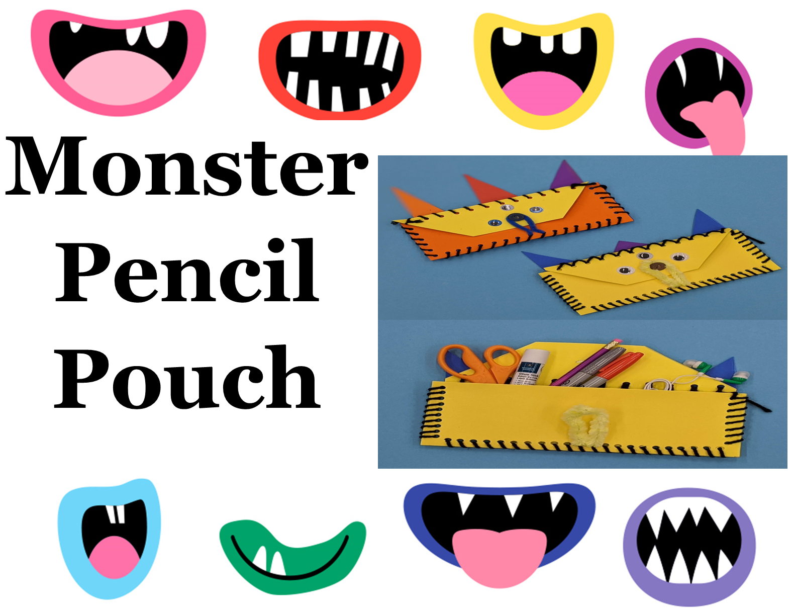 Starting August 31st at the Main Library our Monster Pencil Pouch craft kits will be available. Curbside only. Get them while supplies last.