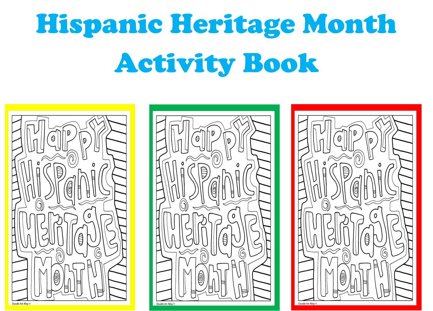 Hispanic Heritage Month Activity Book available starting Sept 14 at the Main Library. Activity books can be picked up between 9am-7pm, Monday through Friday while supplies last.