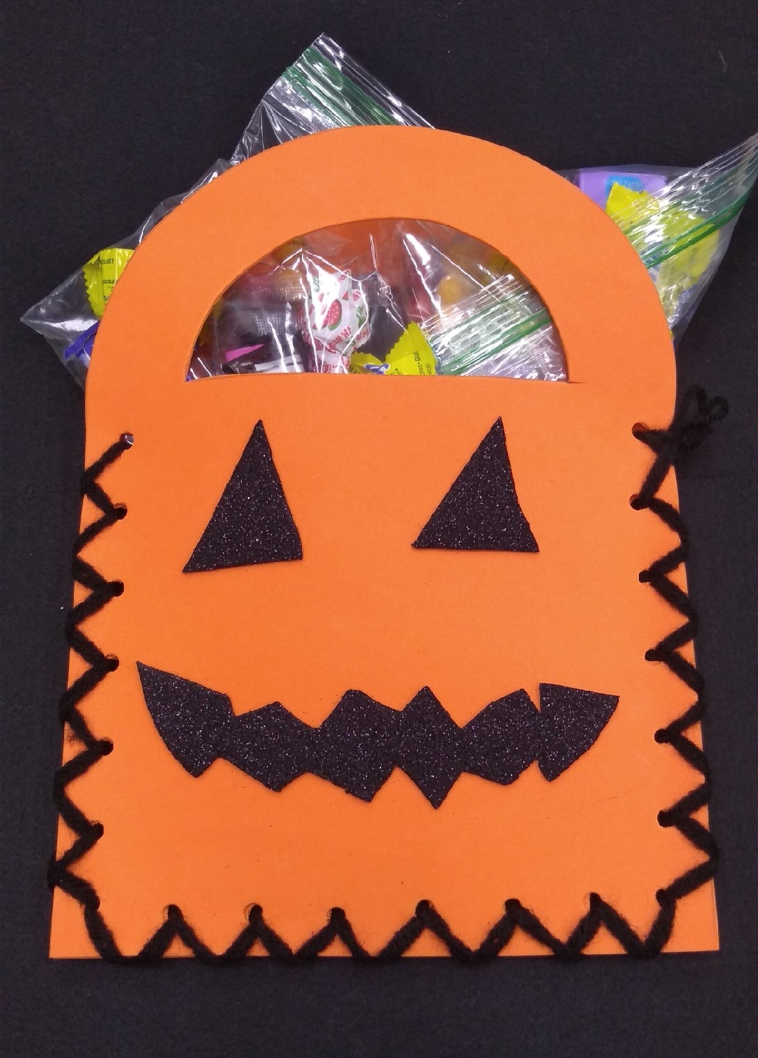 Pumpkin Halloween Treat Bag Craft