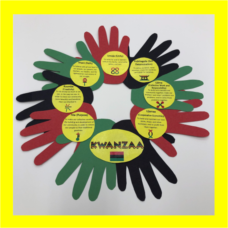 Kwanzaa Hand Print Wreath