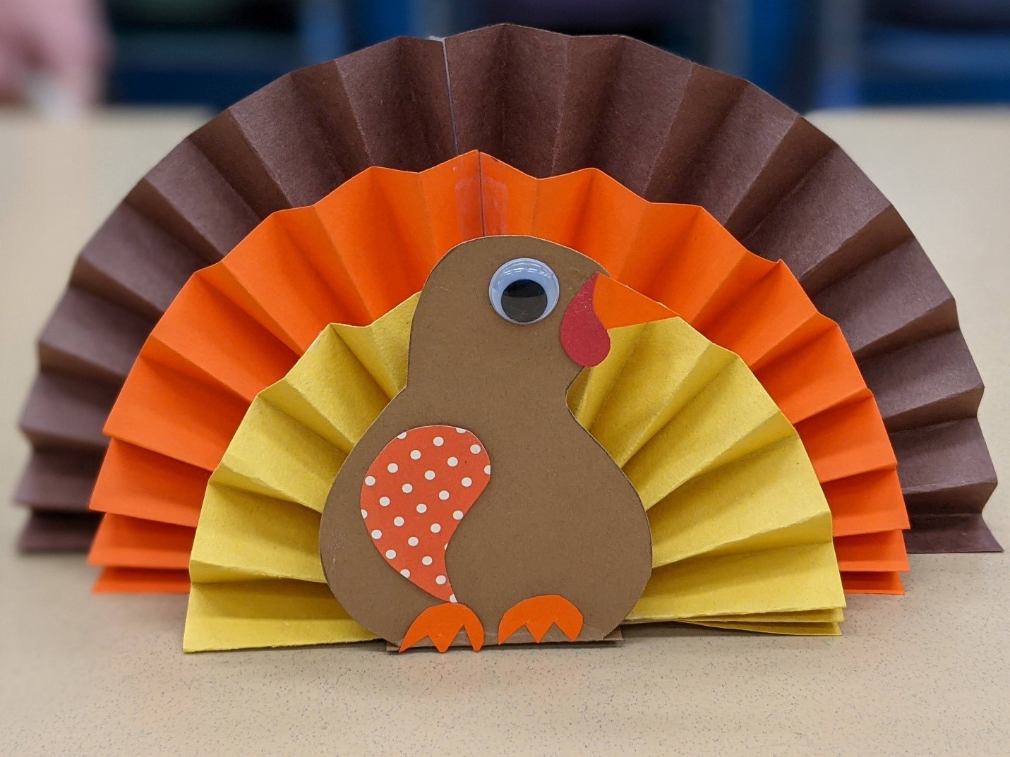 Paper Fan Turkey Craft