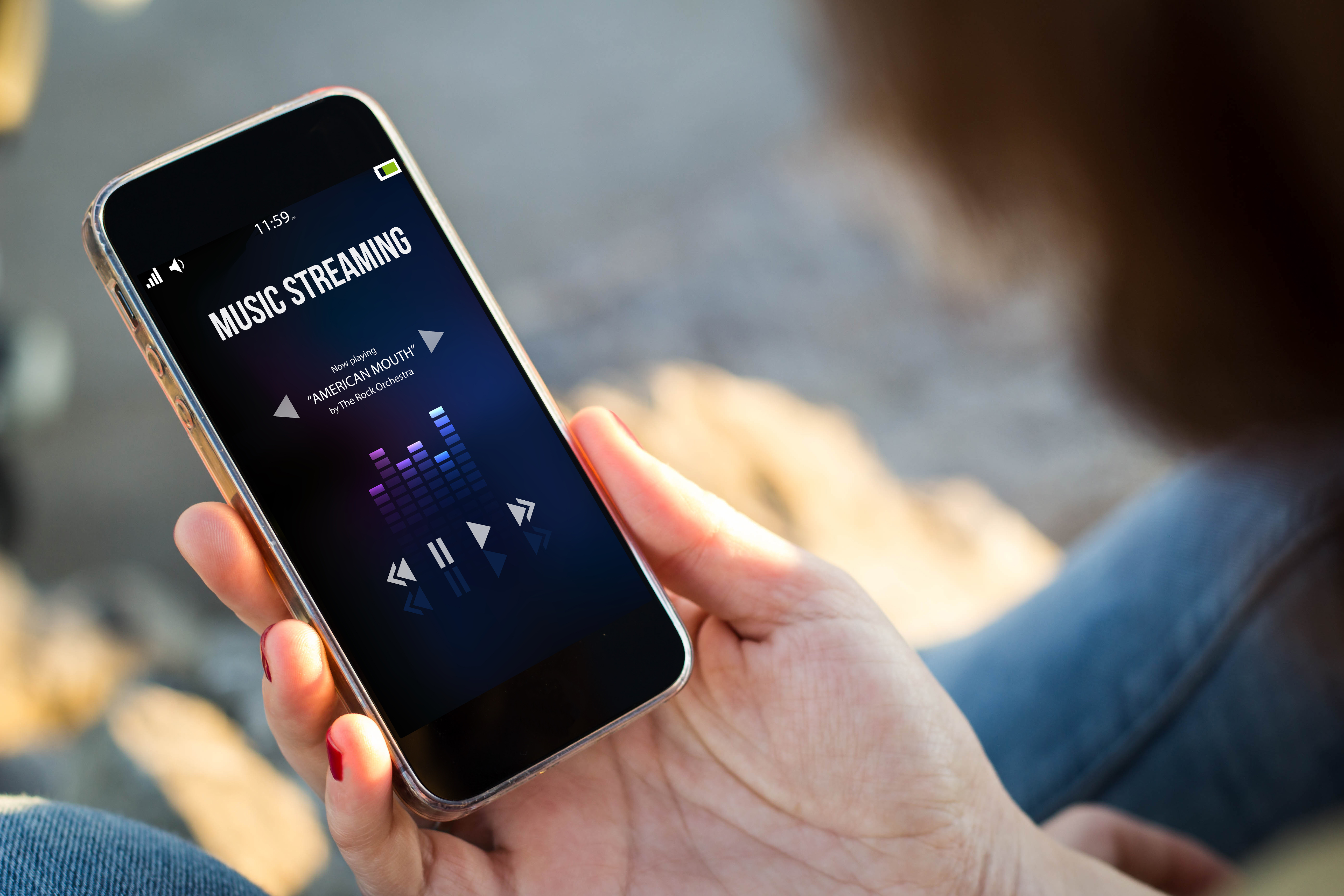 music streaming on phone