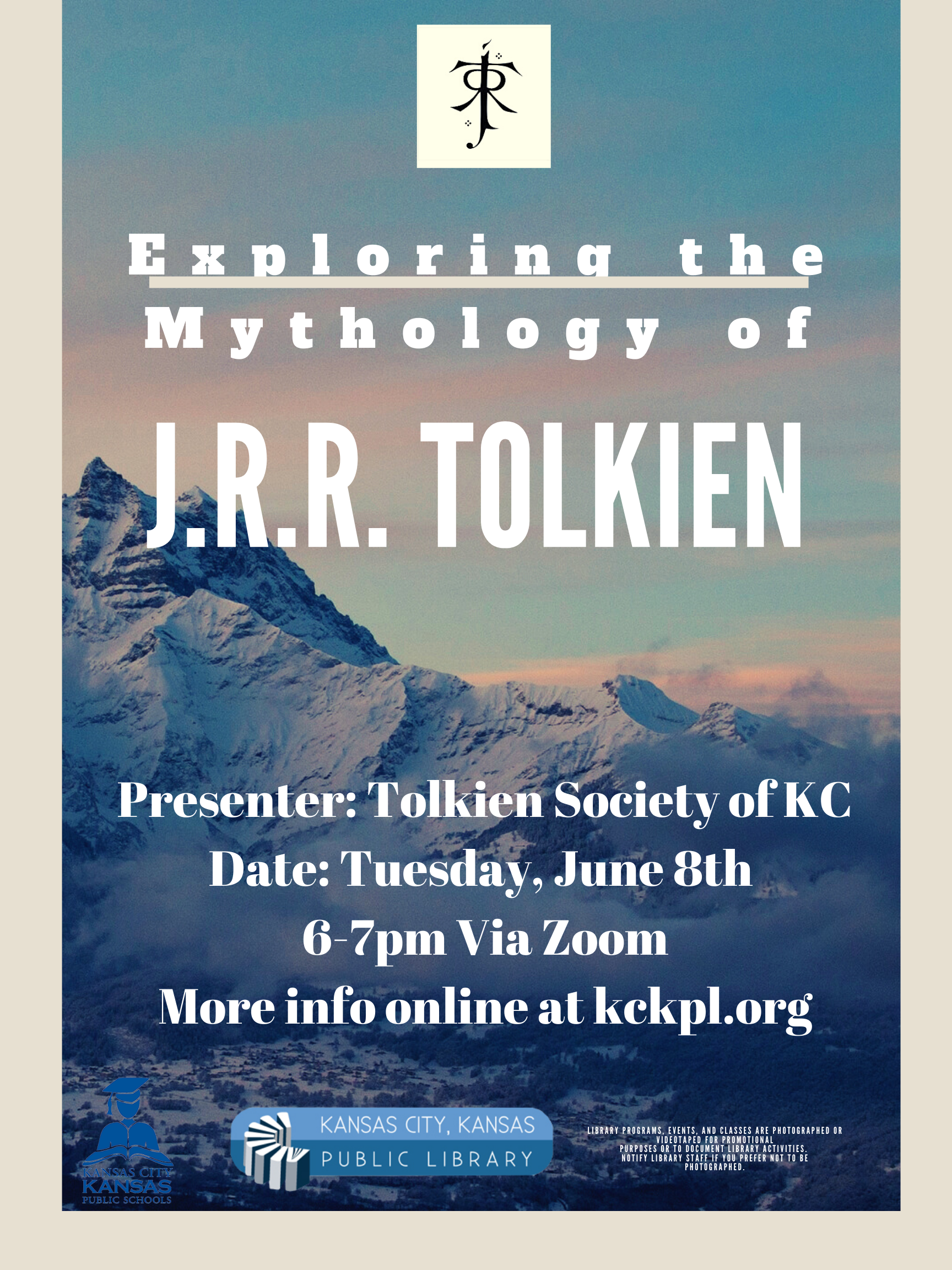 Flyer of Exploring the Mythology of J.R.R. Tolkien