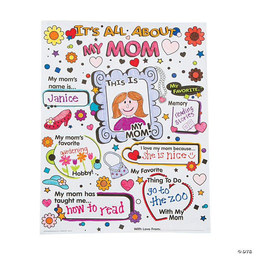All about Mom DIY poster