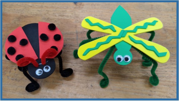 Giant Bugs Ladybug and Dragonfly Craft