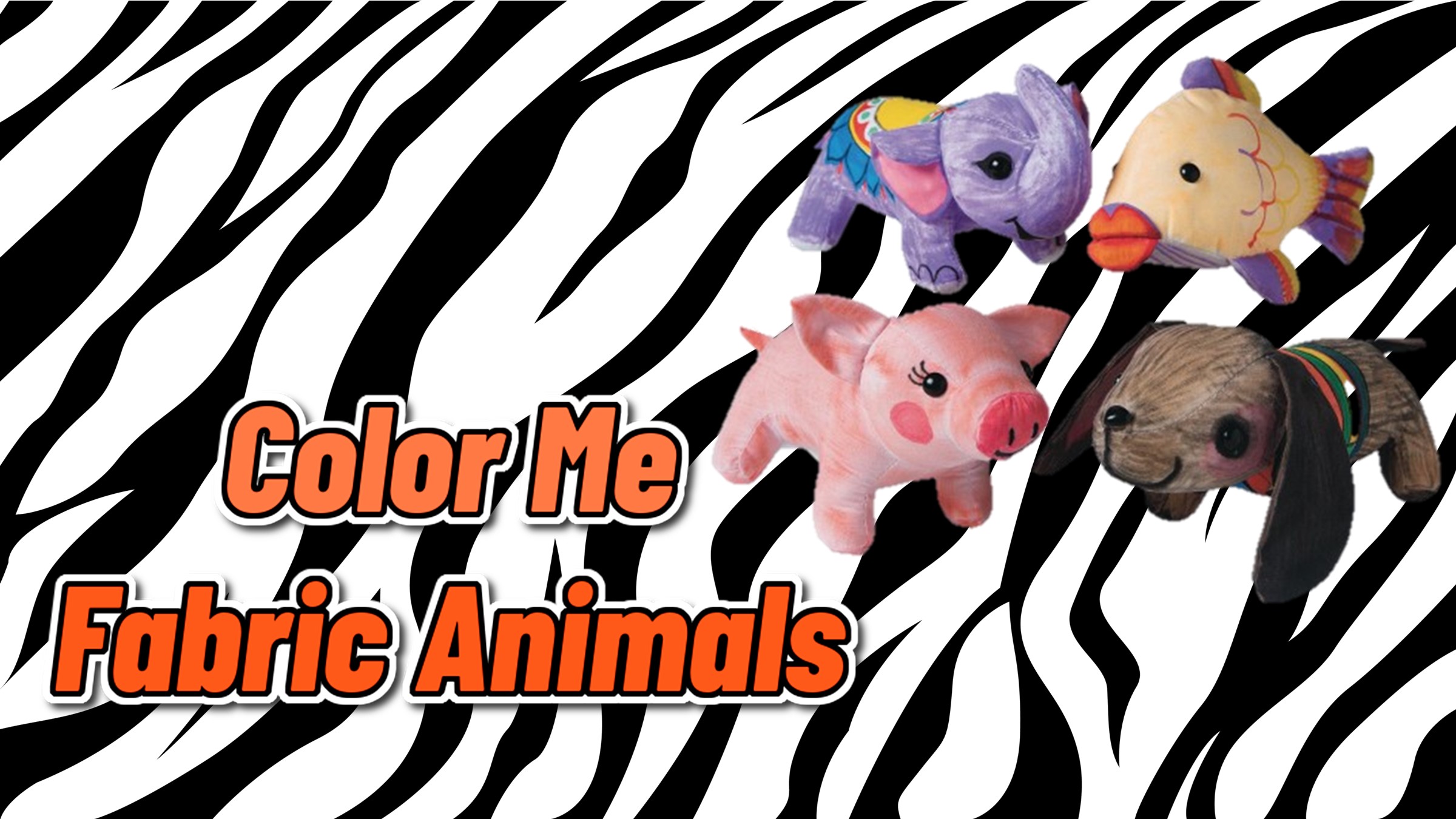 color me fabric animals