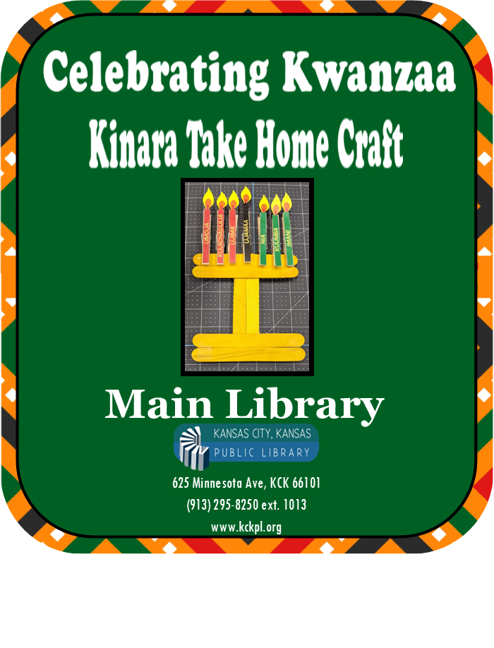 Celebrating Kwanzaa at Main Libry. Craft Kit for a miniature kwanzaa kinara or candleholder.