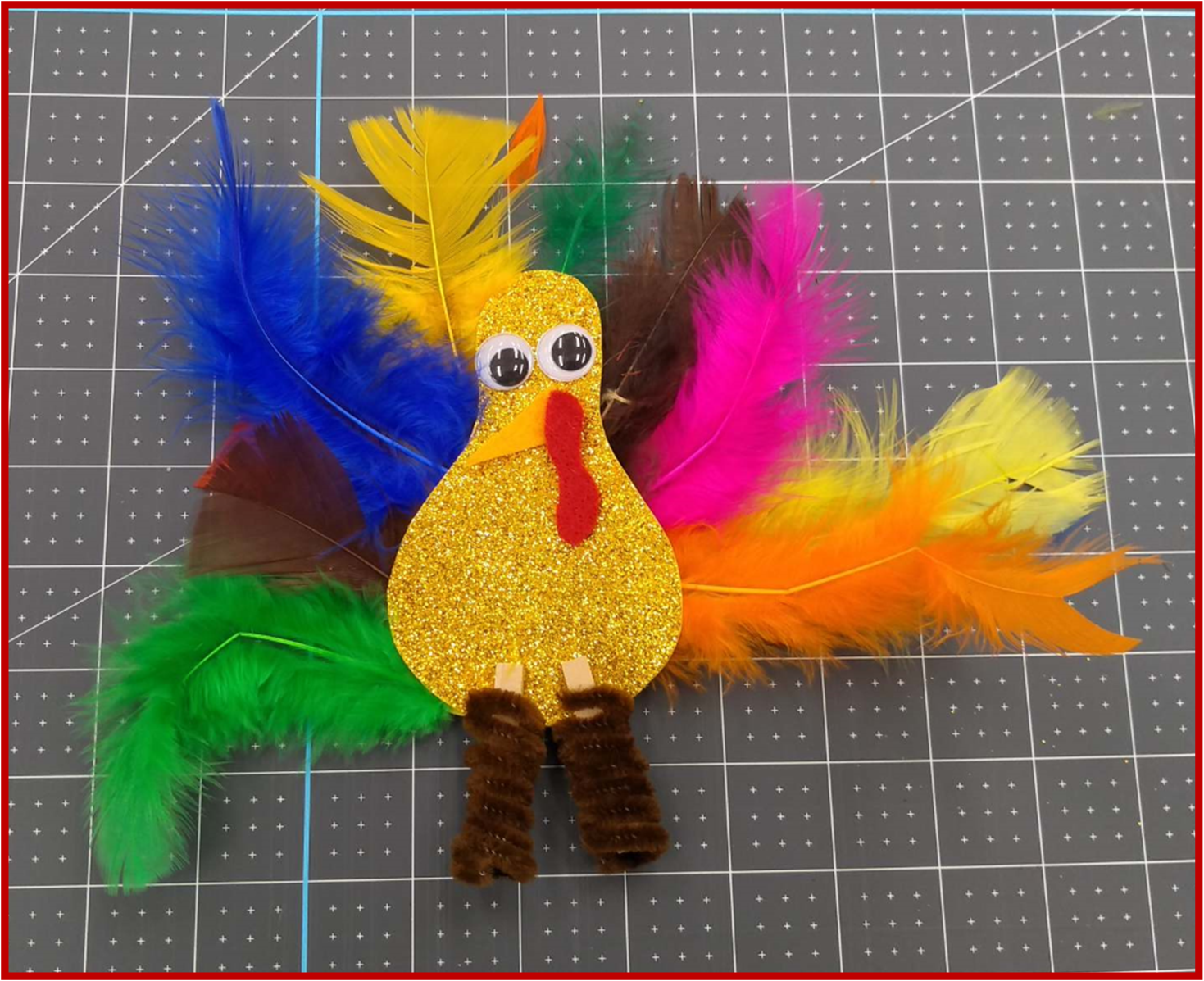 feathered turkey craft