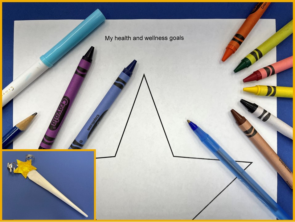 This is the Health & Wellness wish wand kit activity.