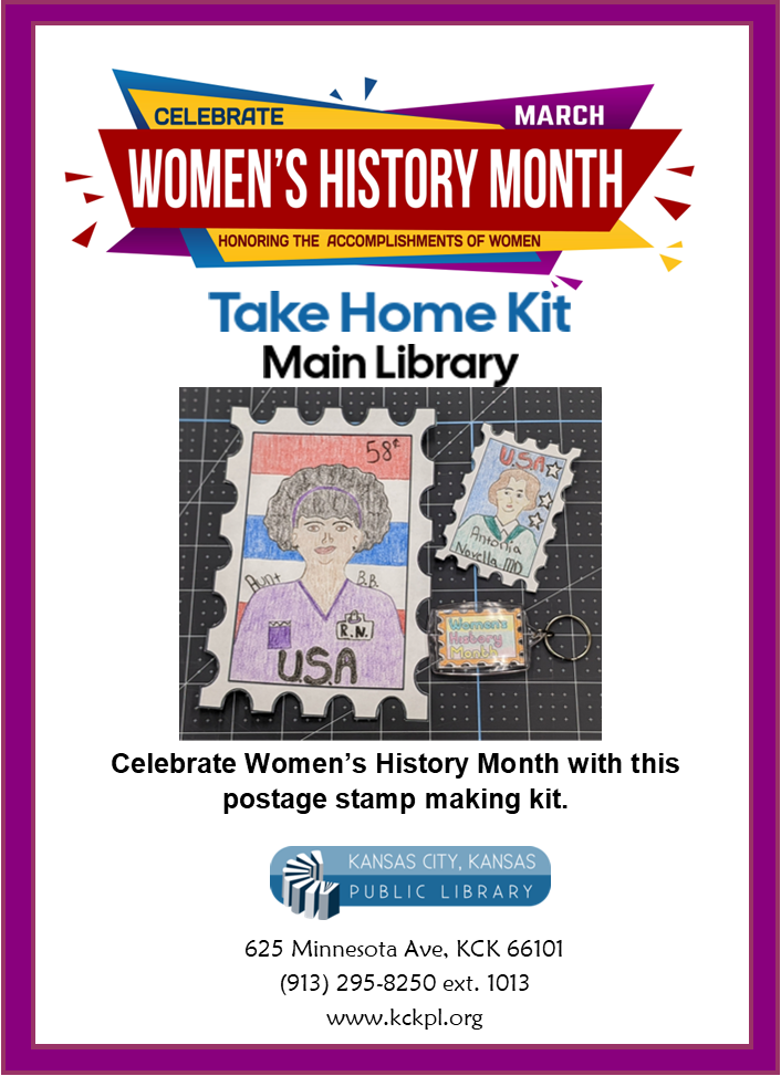 Celebrate Women’s History Month with this  postage stamp making kit.