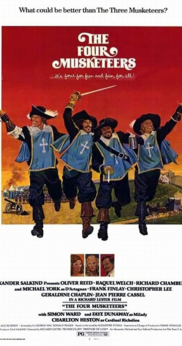 Poster for the movie The Four Musketeers