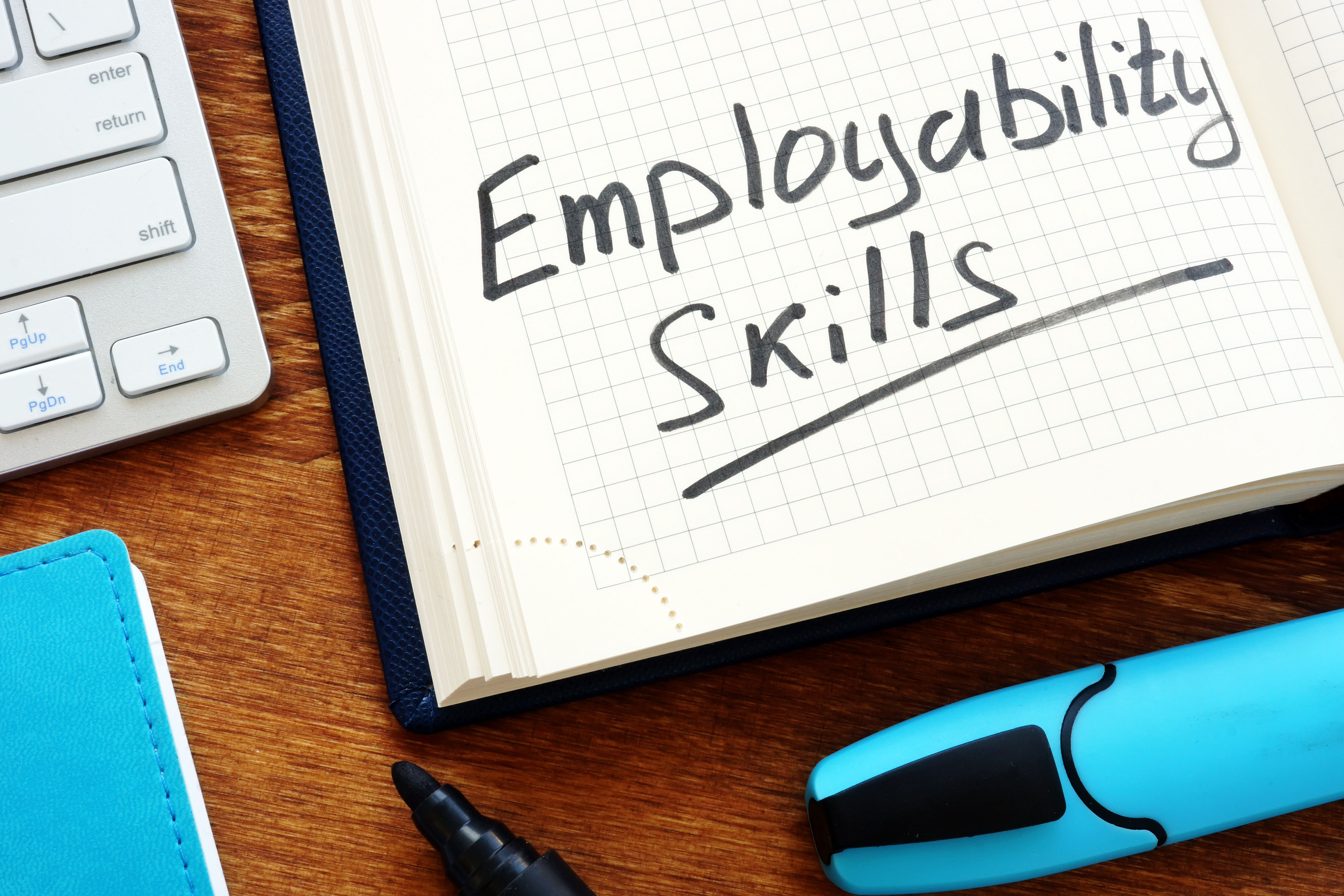 Employability skills written on a note pad