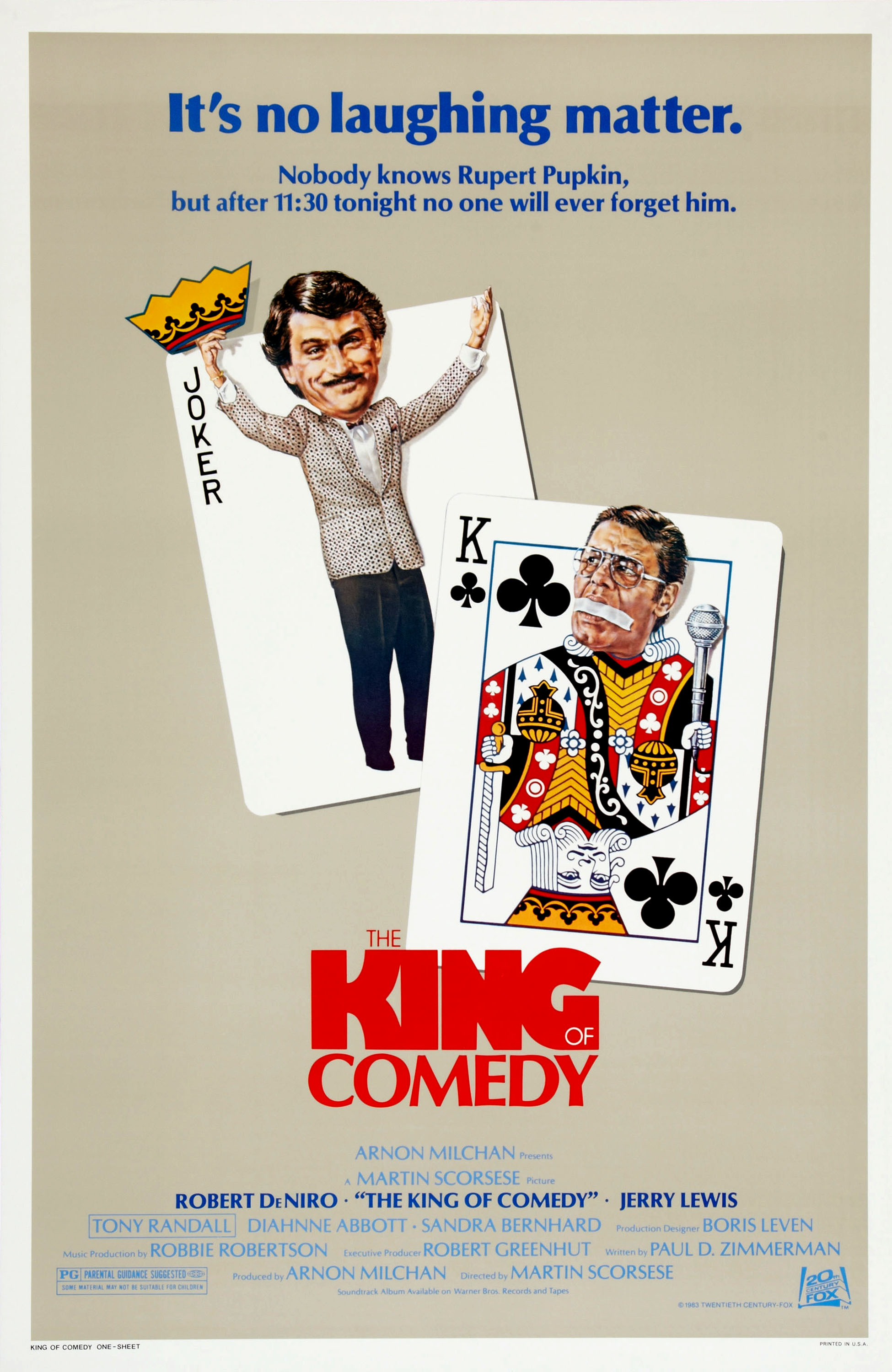 Poster for the movie The King of Comedy