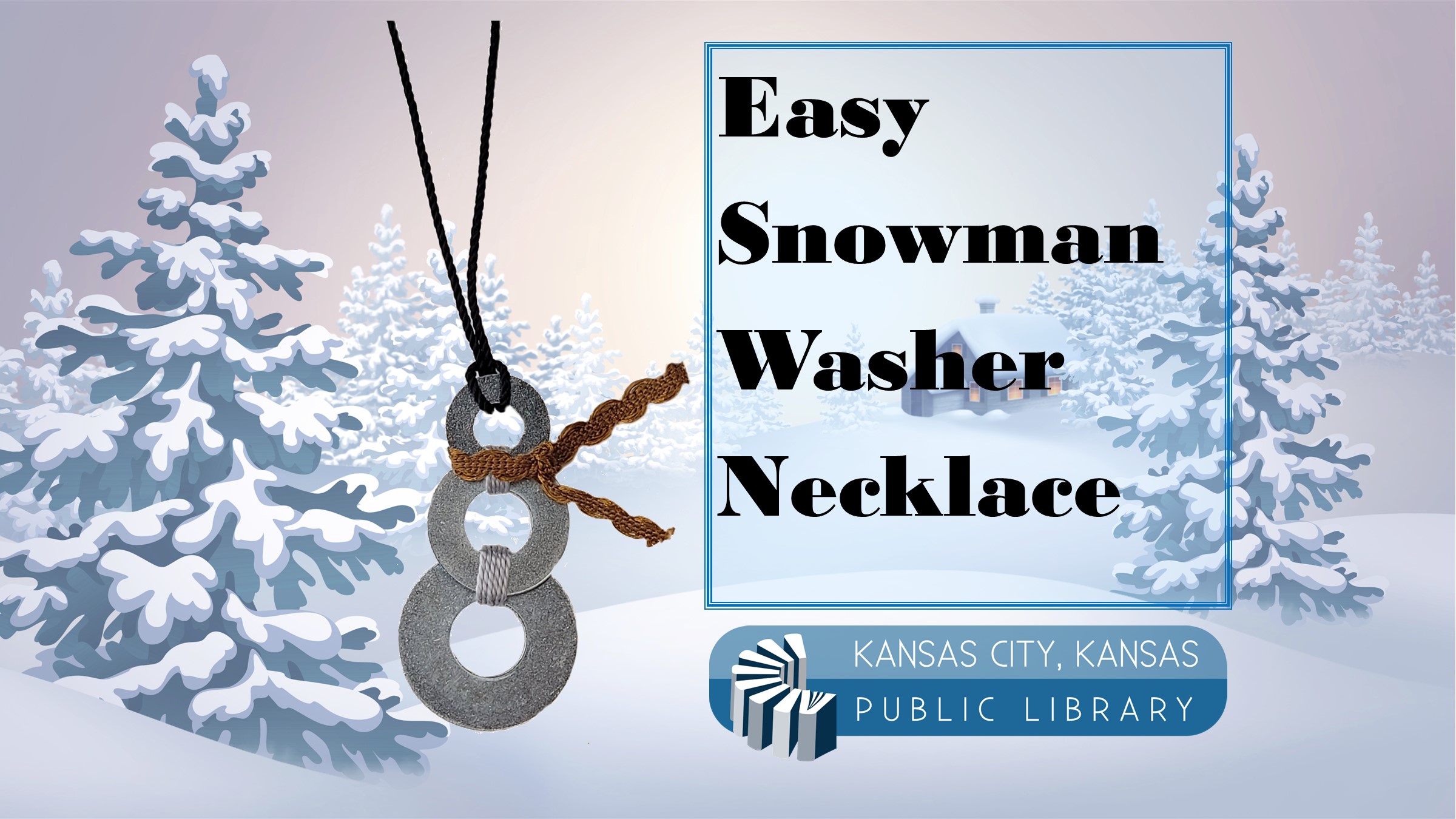 Easy snowman washer necklace