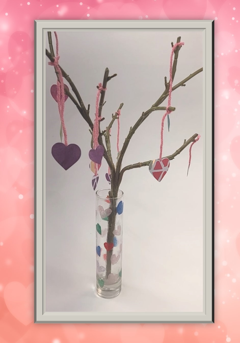 Valentine vase decoration