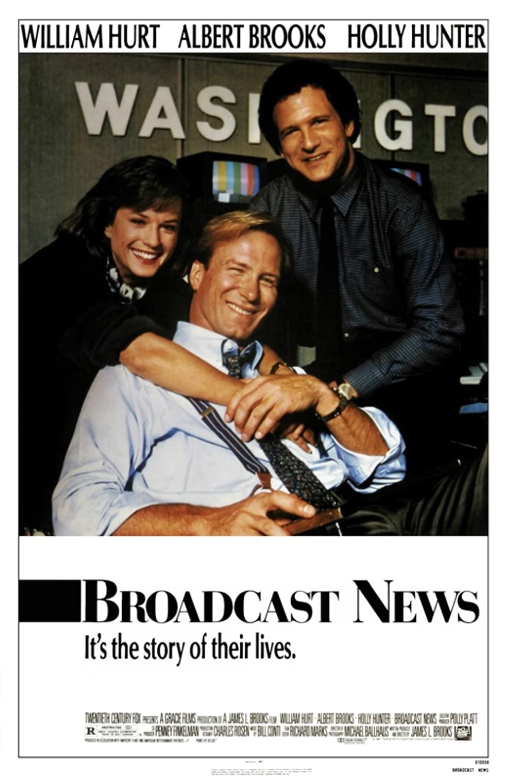 Poster for the movie Broadcast News