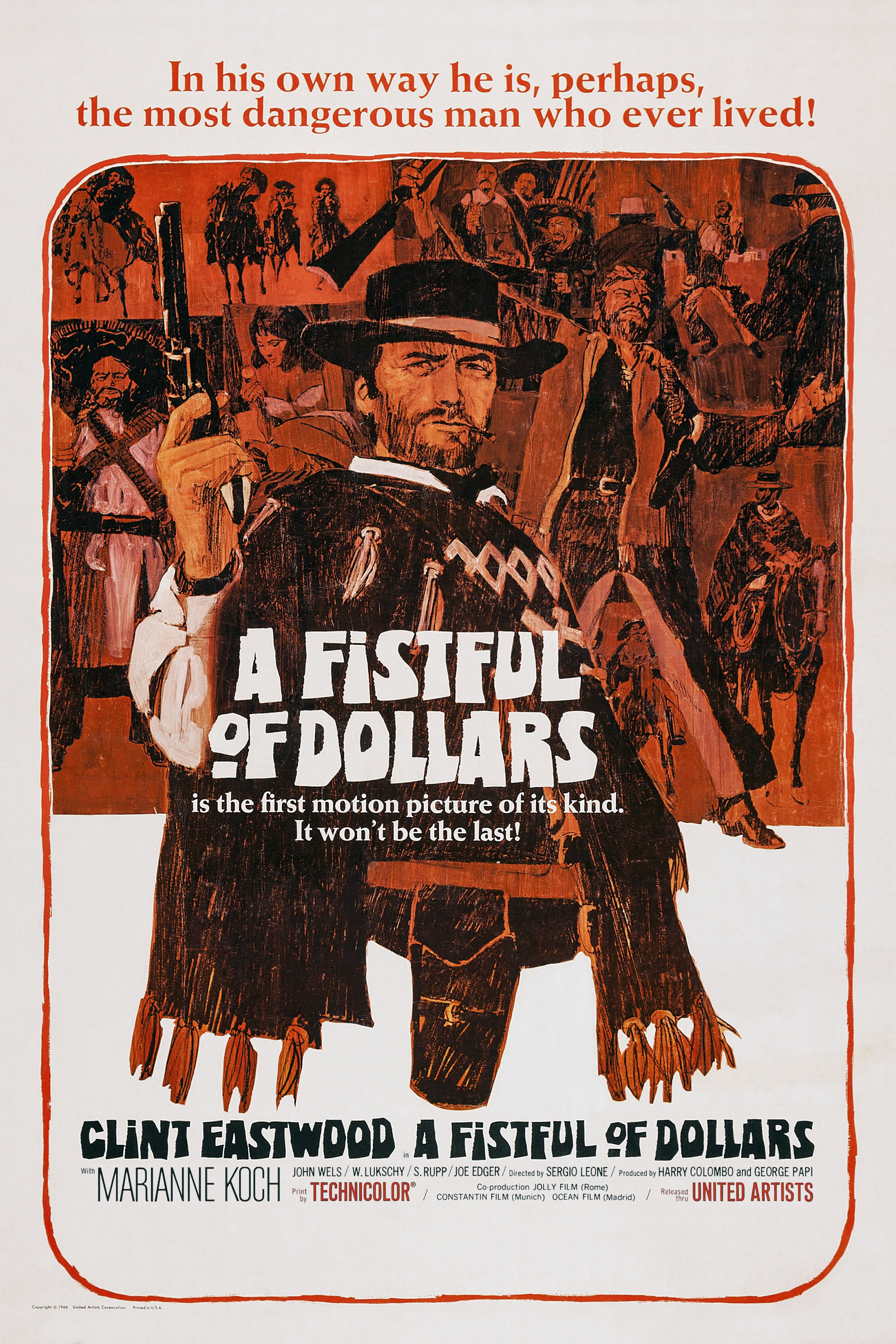 Poster for the movie A Fistful of Dollars