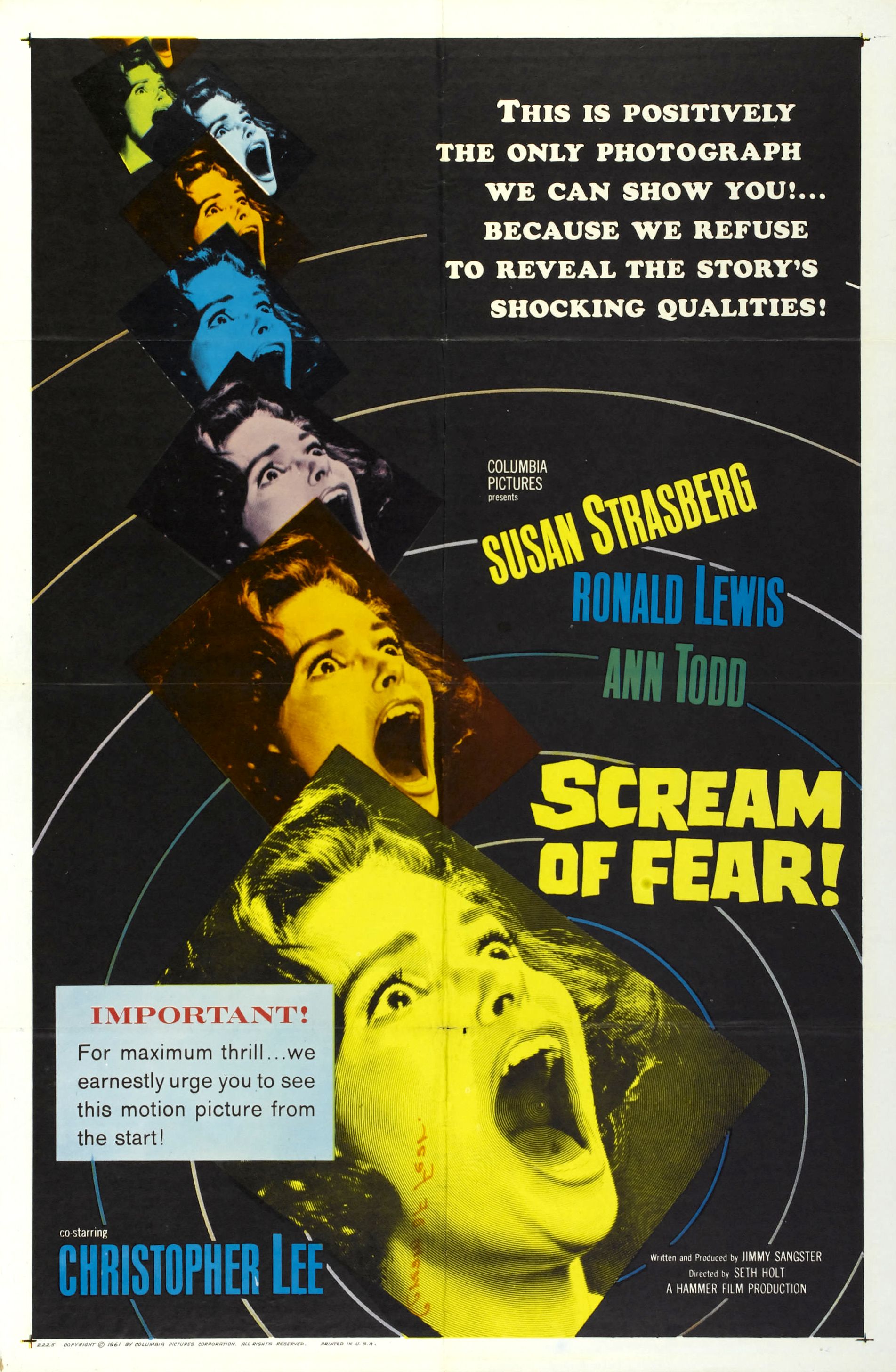 Poster for the movie Scream of Fear