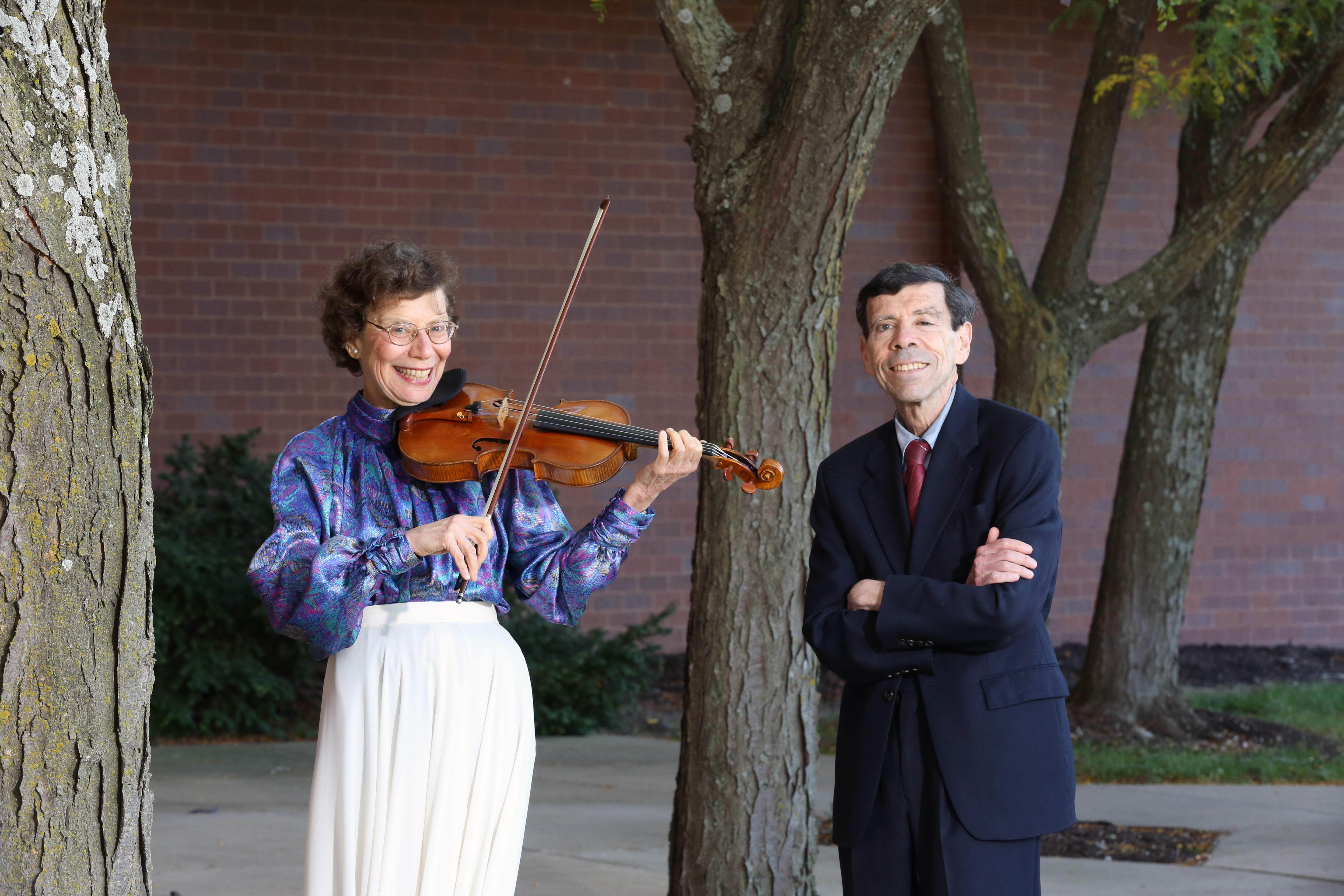 Susan (violin) and William Goldenberg (piano) of the Goldenberg Duo.