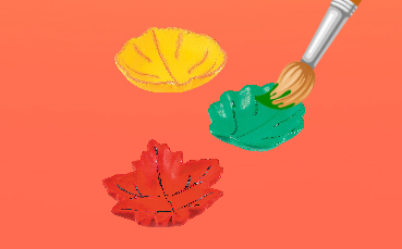 Examples of the leaf bowls available to patrons