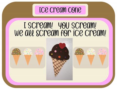 Ice Cream Cone craft kit flyer