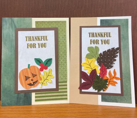 thankful for you card craft