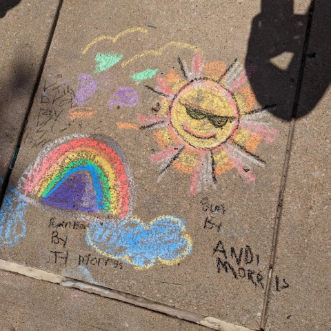 Picture of Chalk Art created by patrons in 2023