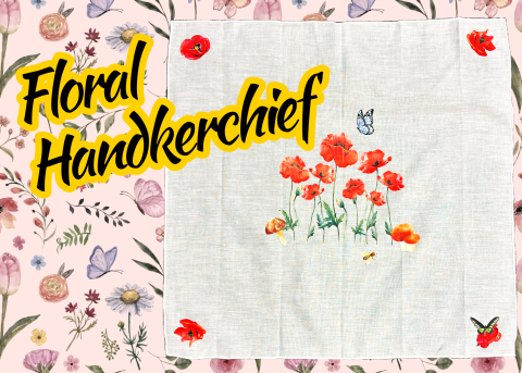 floral handkerchief